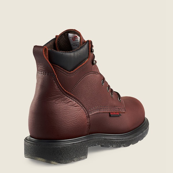 Red Wing Work Boots Supersole® 2.0 - 6-inch Waterproof Soft Toe - Burgundy - Mens DPC539816